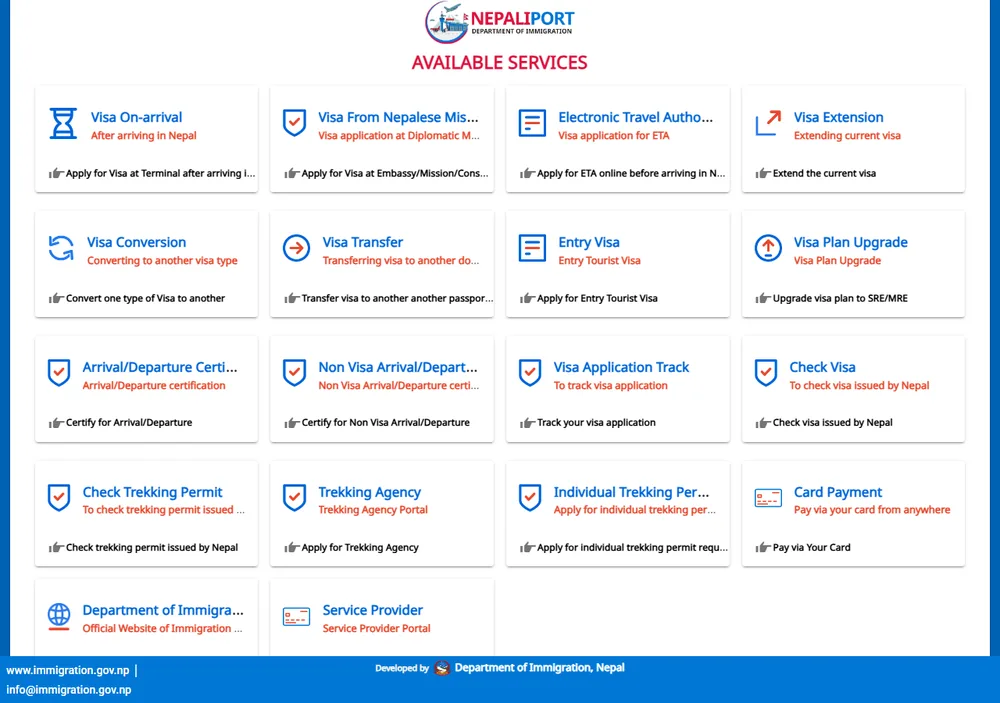 NepaliPort portal home page