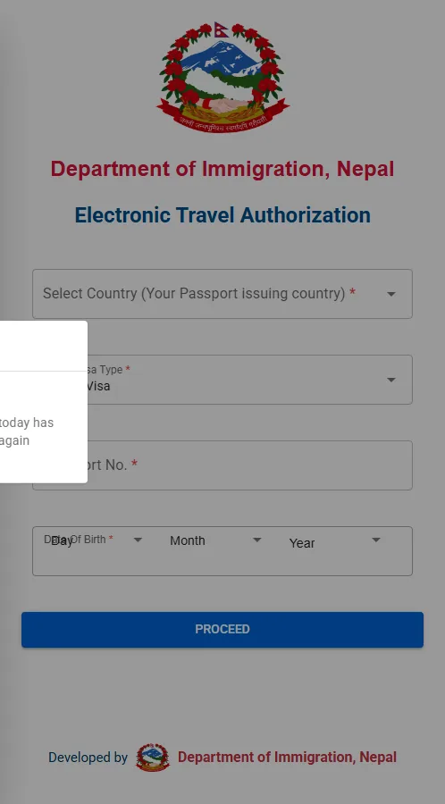 ETA form